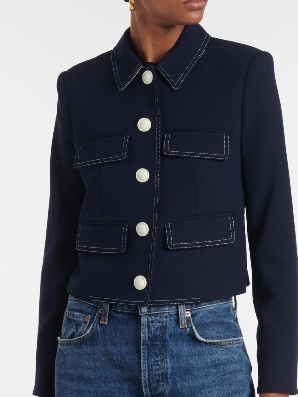 Veronica Beard Constantine Blazer Sz 00 Navy/white